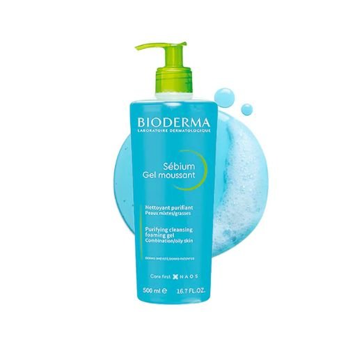 Bioderma Sebium Purifying Cleansing Foaming Gel Cleanser – 500ml