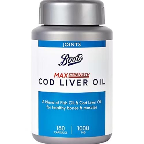 Boots Max Strength Cod Liver Oil 1000mg – 180 Capsules