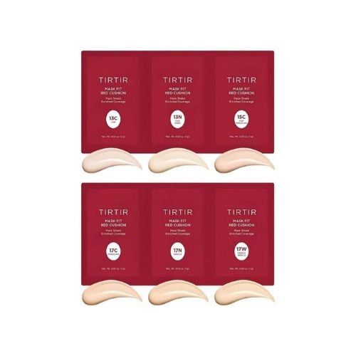 TirTir Mask Fit Red Cushion 6 Shade Trial Kit (25N, 27C, 27N, 29N, 30N, 31N)
