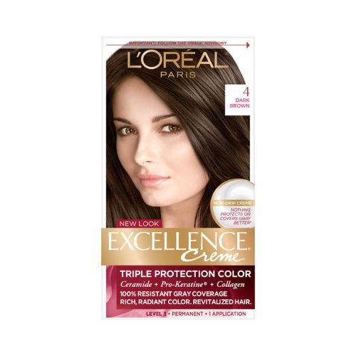 LOreal Paris Excellence Creme Permanent Hair Color Dark Brown 4