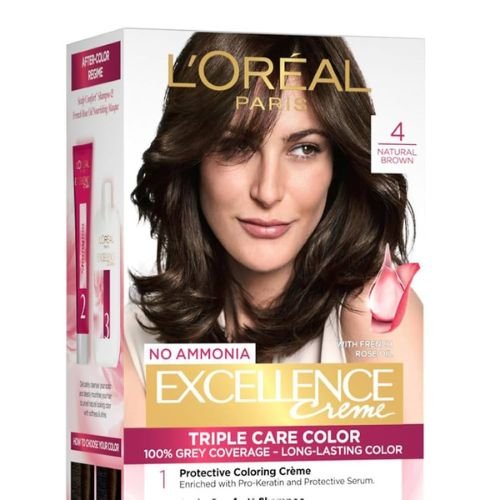 LOreal Paris Excellence Creme Permanent Hair Color Dark Brown 4