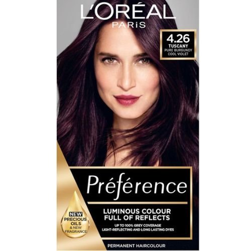 Loreal Preference Hair Color 4.26 – Pure Burgundy Cool Violet