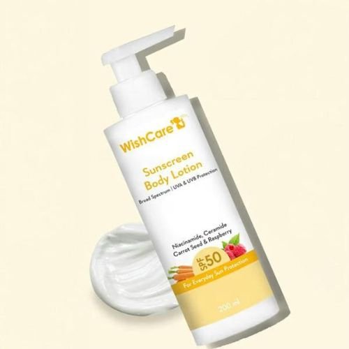 Wishcare SPF 50 Sunscreen Body Lotion – PA+++ UVA and; UVB Protection (200ml)